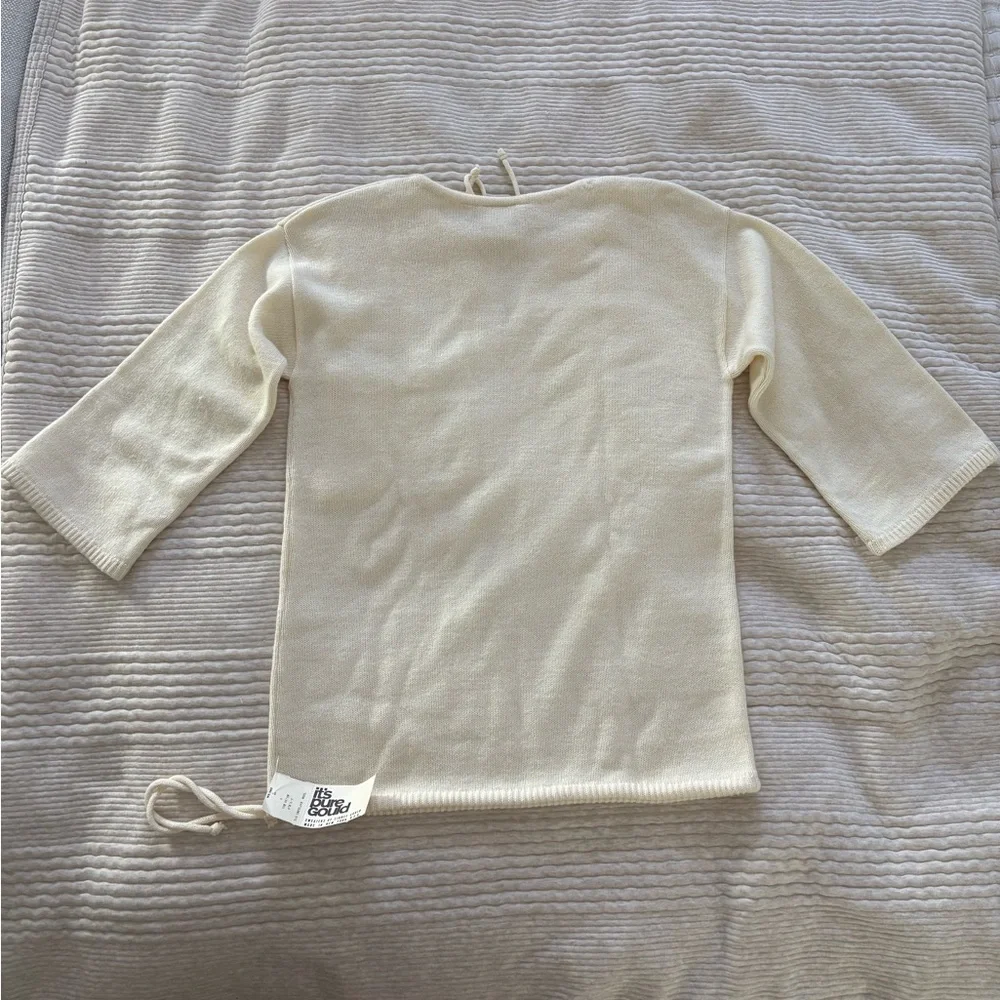 Vintage Sidney Gould “it’s pure Gould” Wool and Acrylic Cream Women’s Sweater - Picture 7 of 12